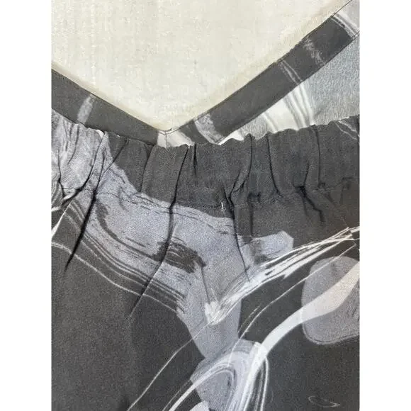 Athleta Tank Top 3X Gray Abstract Print NEW Adjustable Satin Calm Cool Cami - Picture 6 of 9